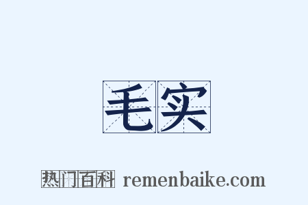 毛实是什么意思的图片
